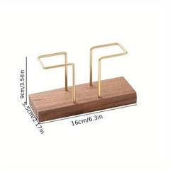 Solid Wood Paper Napkin Holder for Countertop Kitchen Storage
