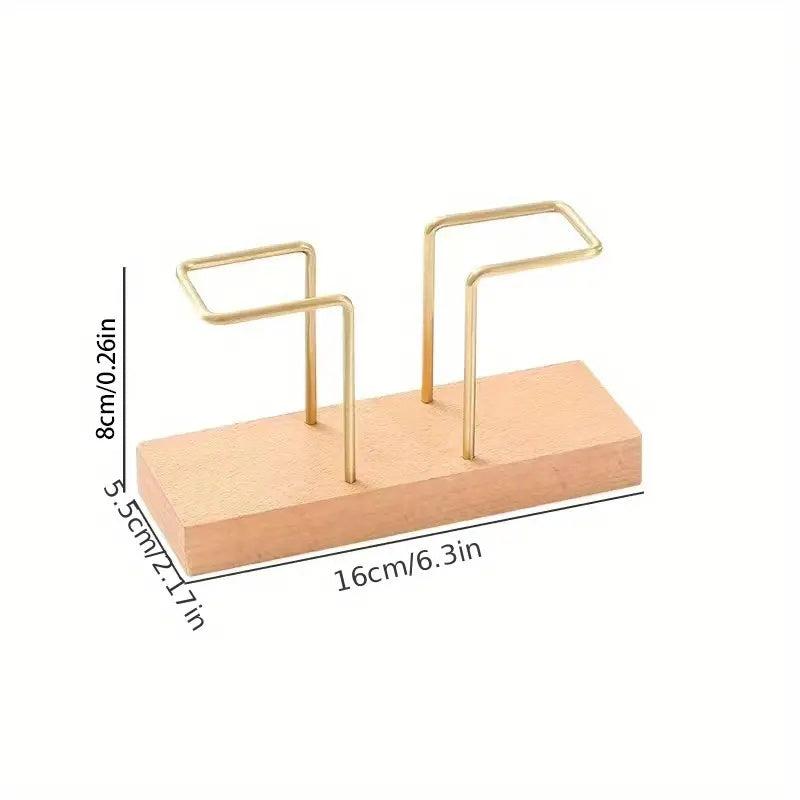 Solid Wood Paper Napkin Holder for Countertop Kitchen Storage