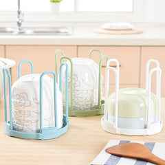 1pc Foldable Plastic Dish Storage Display Stand