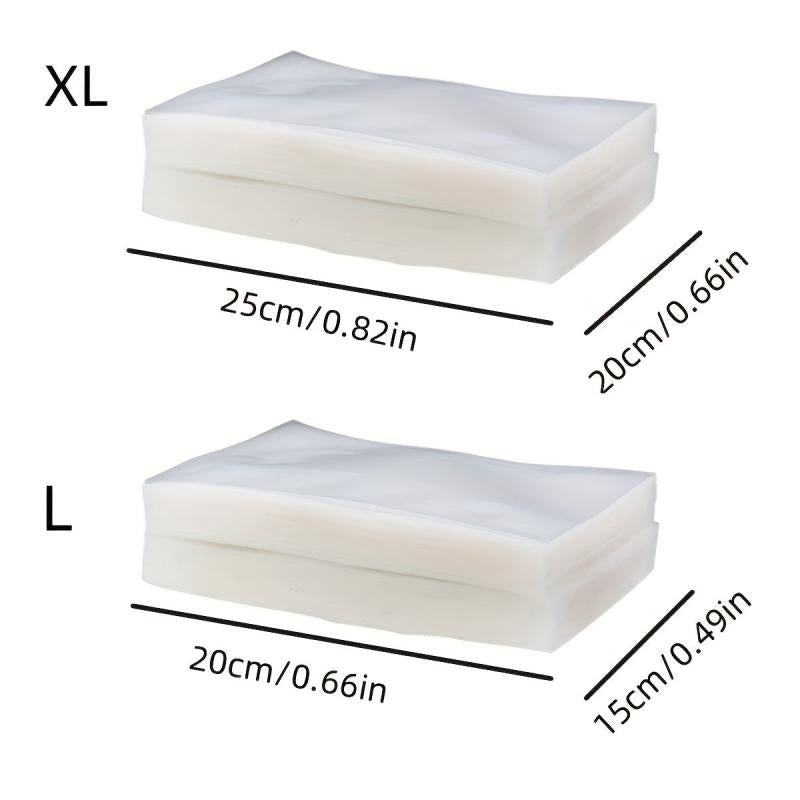 10pcs Food Vacuum Compressed Bag Transparent Manual Pumping Vacuum Bag