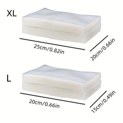 10pcs Food Vacuum Compressed Bag Transparent Manual Pumping Vacuum Bag