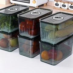 1pc Refrigerator Storage Box Transparent Fresh Keeping Box Hand Wash Reusable