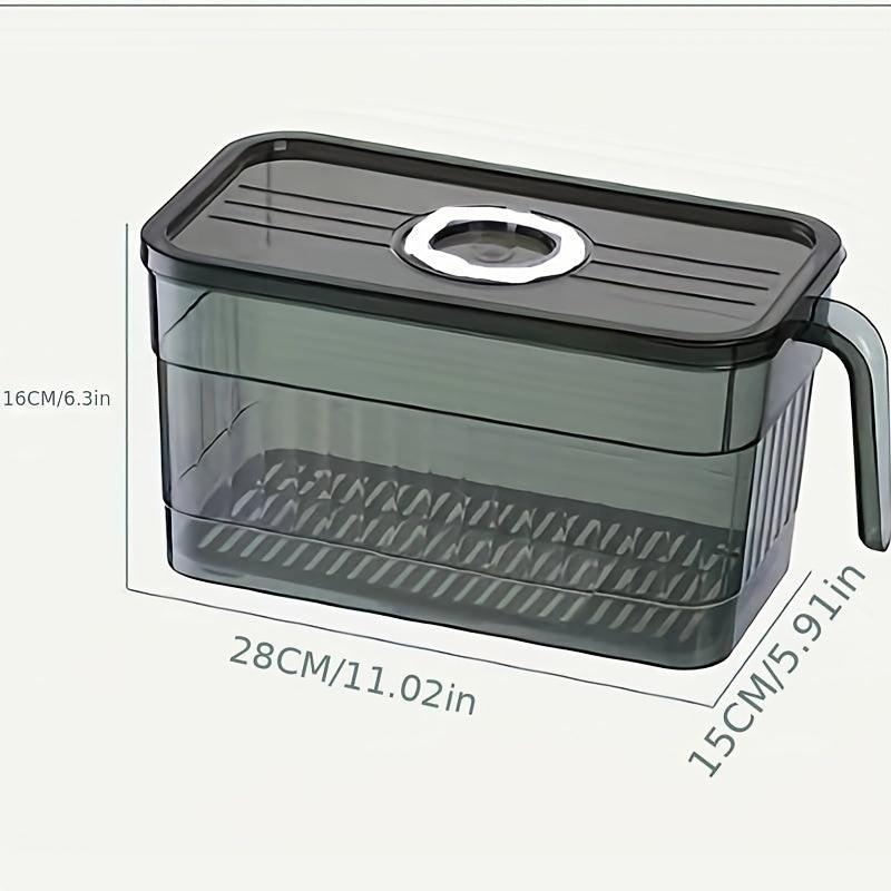 1pc Refrigerator Storage Box Transparent Fresh Keeping Box Hand Wash Reusable
