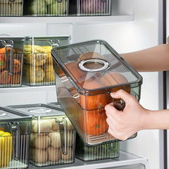 1pc Refrigerator Storage Box Transparent Fresh Keeping Box Hand Wash Reusable