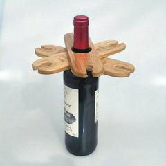 Bamboo Red Wine Cup Holder Kitchen Cabinet Hanging Rack