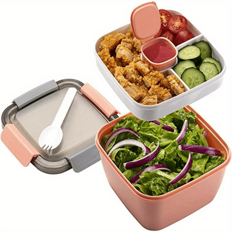 Leakproof Square Lunch Box with Divided Compartments