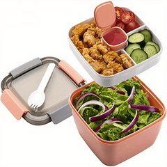 Leakproof Square Lunch Box with Divided Compartments