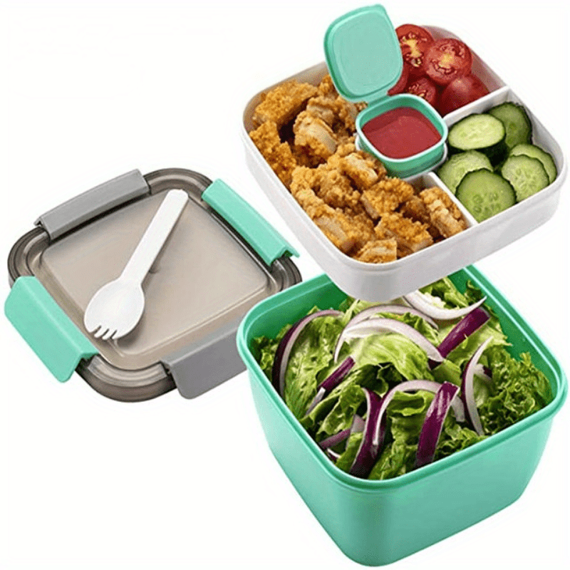 Leakproof Square Lunch Box with Divided Compartments