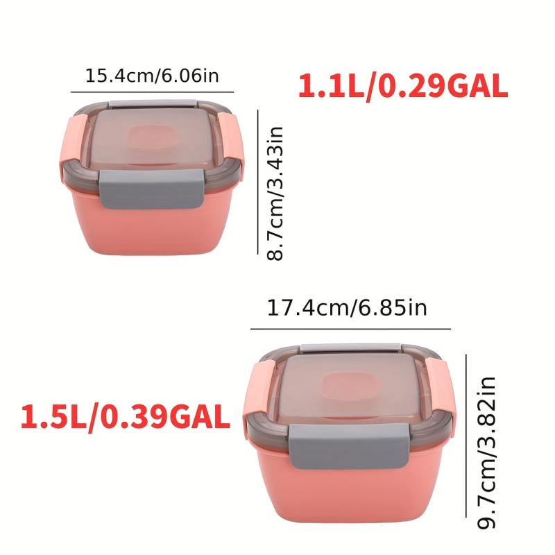 Leakproof Square Lunch Box with Divided Compartments