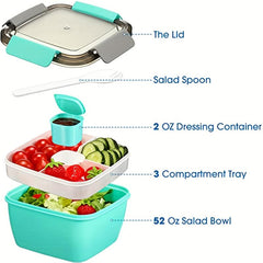 Leakproof Square Lunch Box with Divided Compartments