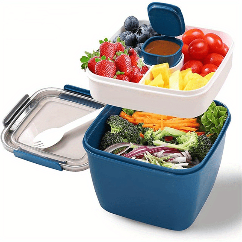 Leakproof Square Lunch Box with Divided Compartments