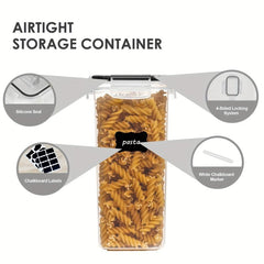 3-Pcs Airtight Food Storage Containers Set For Kitchen Pantry BPA-Free Canisters