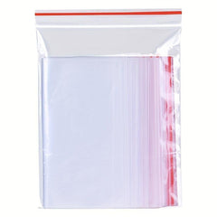 100 Clear Zipper Bags Resealable Poly Bag for Snacks Nuts Seeds Candy Food