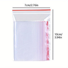 100 Clear Zipper Bags Resealable Poly Bag for Snacks Nuts Seeds Candy Food