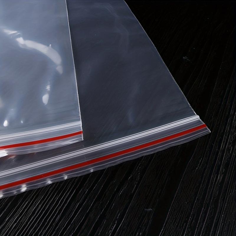 100 Clear Zipper Bags Resealable Poly Bag for Snacks Nuts Seeds Candy Food