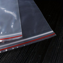 100 Clear Zipper Bags Resealable Poly Bag for Snacks Nuts Seeds Candy Food