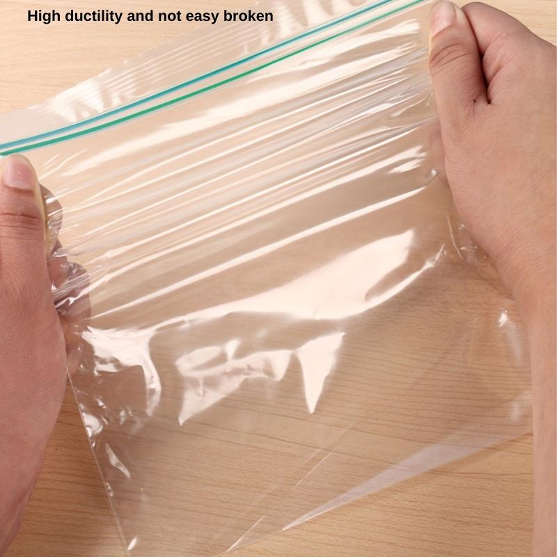 100pcs Reusable Double Zipper Food Storage Bags Leak Proof Freezer Fresh Keeping
