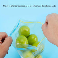 100pcs Reusable Double Zipper Food Storage Bags Leak Proof Freezer Fresh Keeping