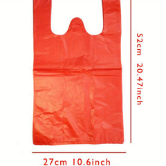 100 Red Supermarket Shopping Bags - Convenient and Durable