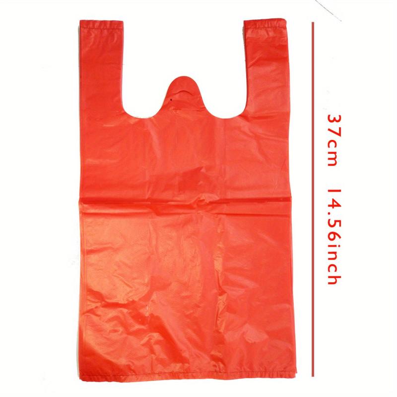 100 Red Supermarket Shopping Bags - Convenient and Durable
