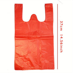 100 Red Supermarket Shopping Bags - Convenient and Durable