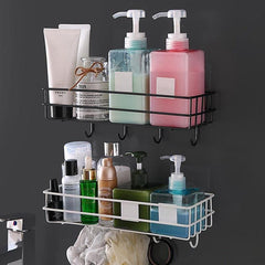Wall Mounted Bathroom Shelf Organizer with Hook