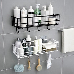 Wall Mounted Bathroom Shelf Organizer with Hook