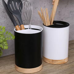Kitchen Utensil Holder Cutlery Drainer Tableware Storage Plastic Rack