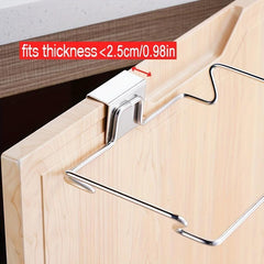 Stainless Steel Trash Rack Cabinet Door Garbage Bags Holder