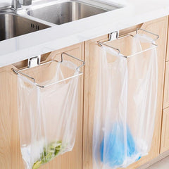 Stainless Steel Trash Rack Cabinet Door Garbage Bags Holder