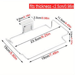 Stainless Steel Trash Rack Cabinet Door Garbage Bags Holder