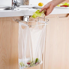 Stainless Steel Trash Rack Cabinet Door Garbage Bags Holder