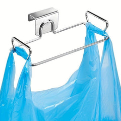 Stainless Steel Trash Rack Cabinet Door Garbage Bags Holder