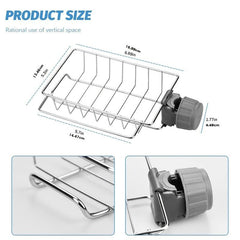 Sponge Soap and Towel Holder Over Faucet Kitchen Sink Caddy Organizer