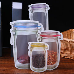10Pcs Mason Jar Shaped Sealing Bags for Food Fresh Keeping