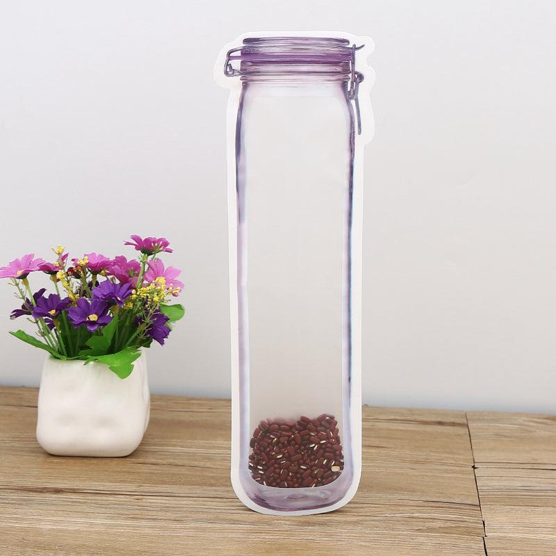 10Pcs Mason Jar Shaped Sealing Bags for Food Fresh Keeping