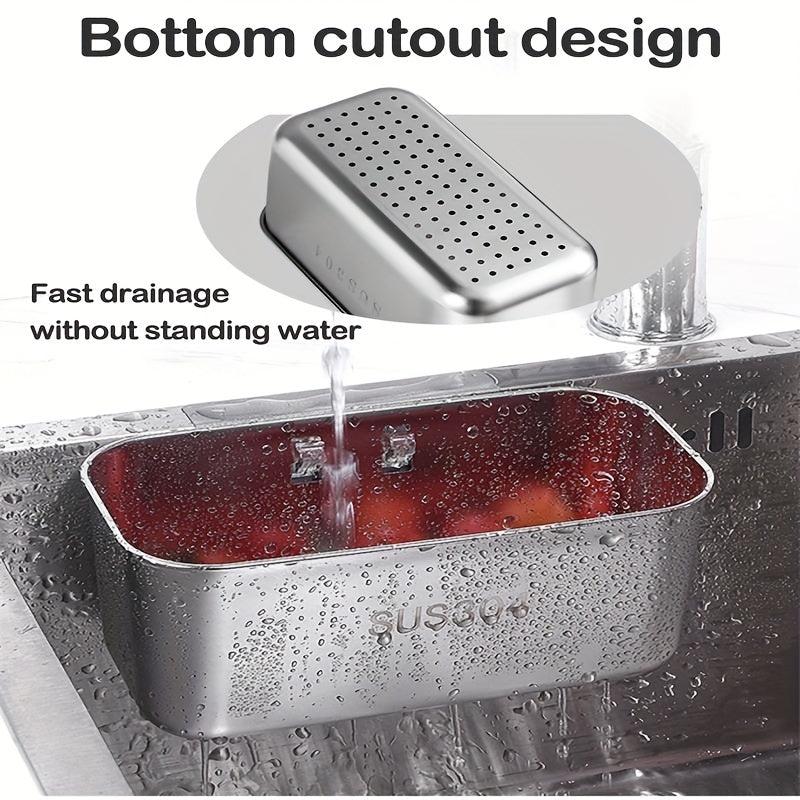 Stainless Steel Sink Strainer Catches Food Waste Washes Vegetables Fruits