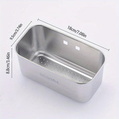 Stainless Steel Sink Strainer Catches Food Waste Washes Vegetables Fruits