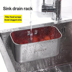 Stainless Steel Sink Strainer Catches Food Waste Washes Vegetables Fruits