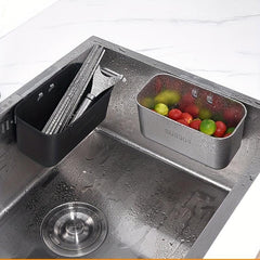 Stainless Steel Sink Strainer Catches Food Waste Washes Vegetables Fruits