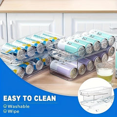 36-Inch 2-Tier Refrigerator Can Dispenser Organizer
