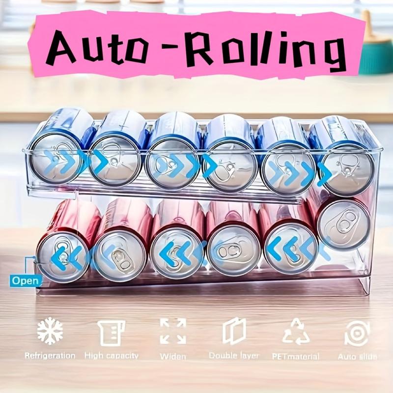 36-Inch 2-Tier Refrigerator Can Dispenser Organizer
