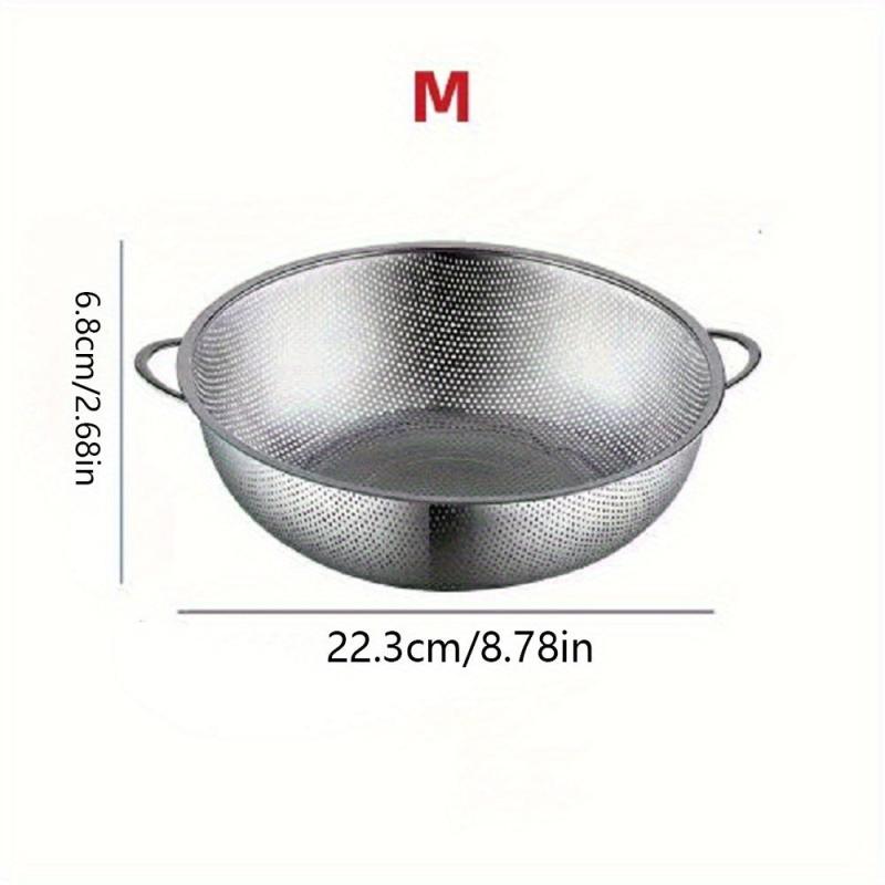 Stainless Steel Drain Basket Double Handle Colander