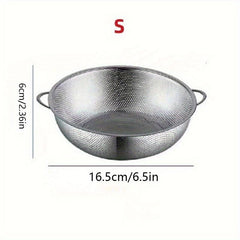 Stainless Steel Drain Basket Double Handle Colander