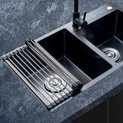 Foldable Stainless Steel Dish Drainer Over The Sink Dish Drying Rack