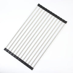 Foldable Stainless Steel Dish Drainer Over The Sink Dish Drying Rack