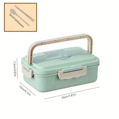Wheat Straw Portable Lunch Box Insulated Meal Box Microwave Safe