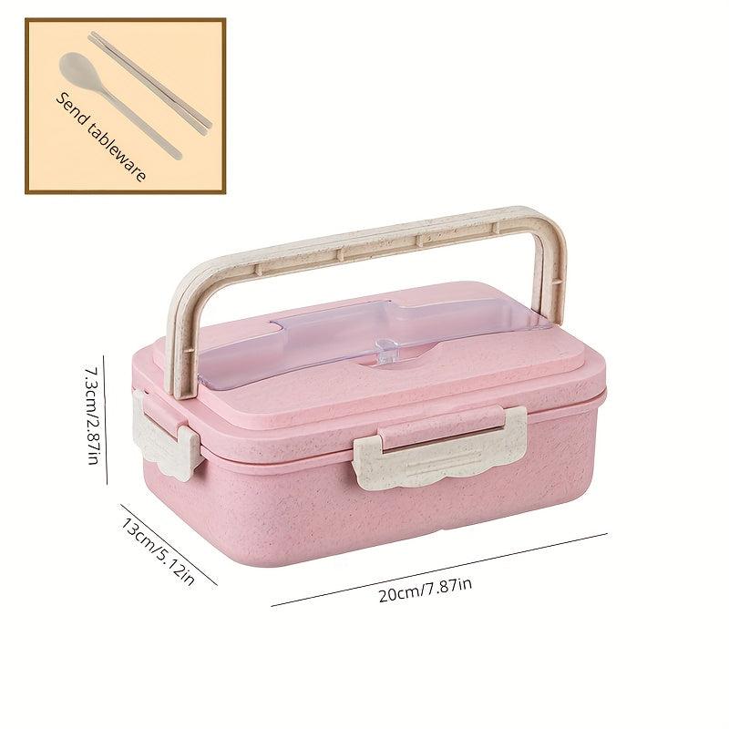 Wheat Straw Portable Lunch Box Insulated Meal Box Microwave Safe