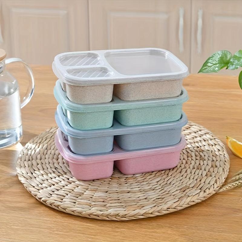 Wheat Straw Portable Lunch Box Insulated Meal Box Microwave Safe