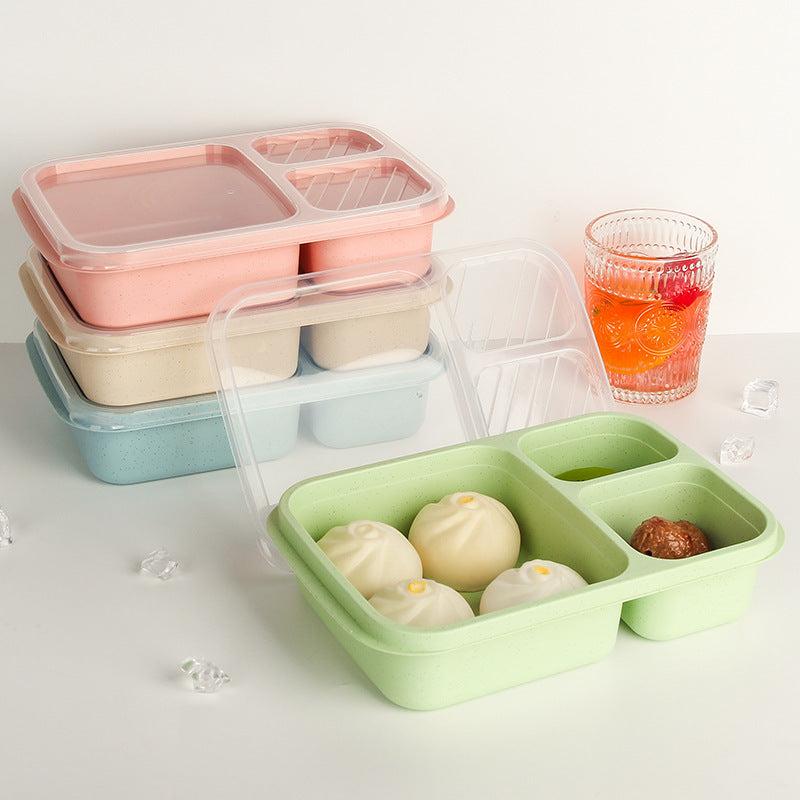 Wheat Straw Portable Lunch Box Insulated Meal Box Microwave Safe